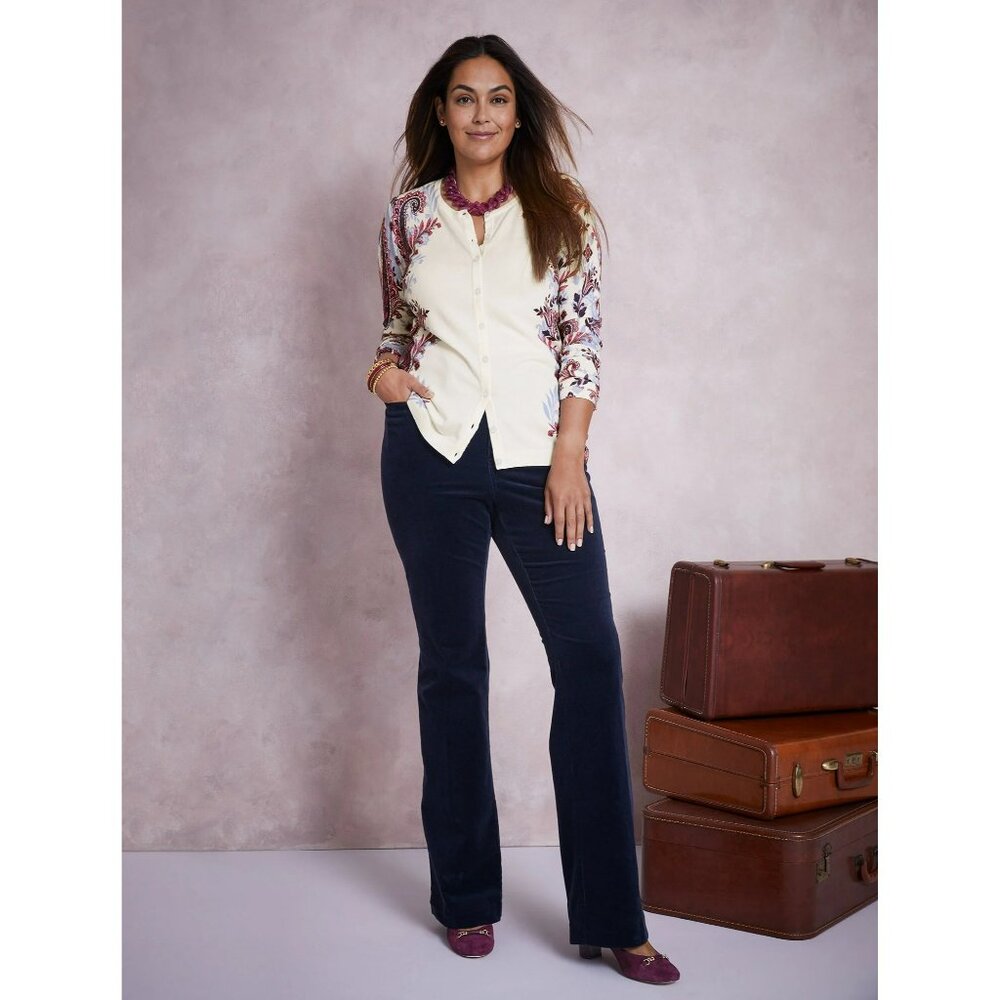 Talbots Black Corduroy Pants High Waist Flare Leg